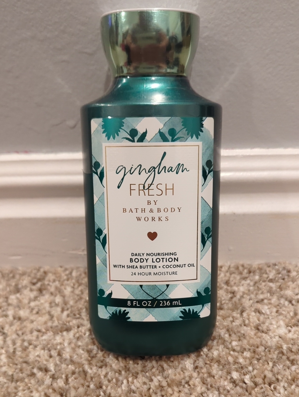 Bath & Body Works Gingham Fresh Body Lotion - Teal Green